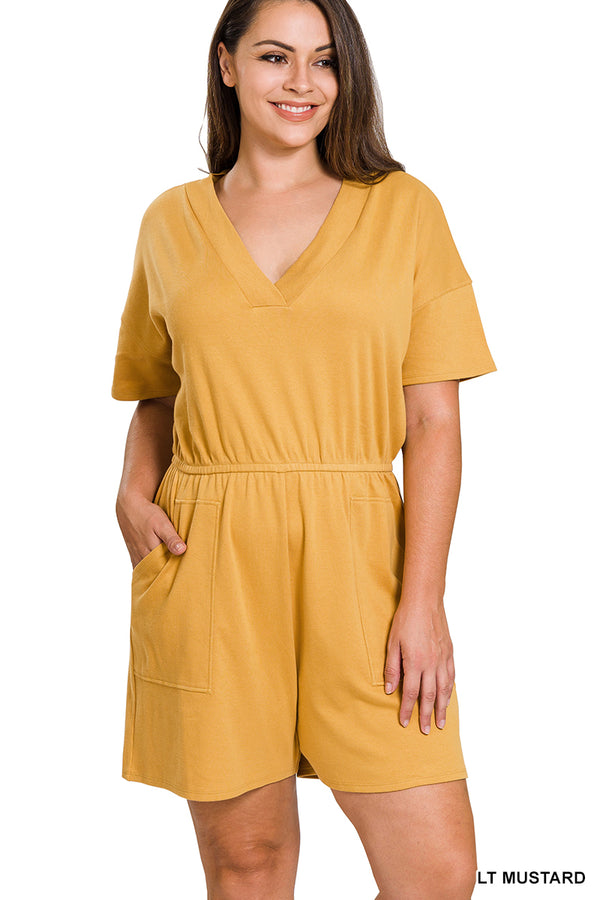 V-neck Romper - Select colour